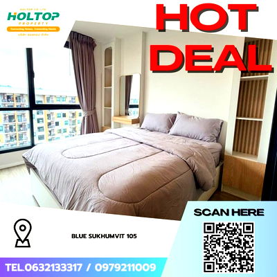 เช่าคอนโด เซ็นทรัล พลาซ่า บางนา : #Z3655💥 151268 🔥ให้เช่าคอนโด Blue Sukhumvit 105