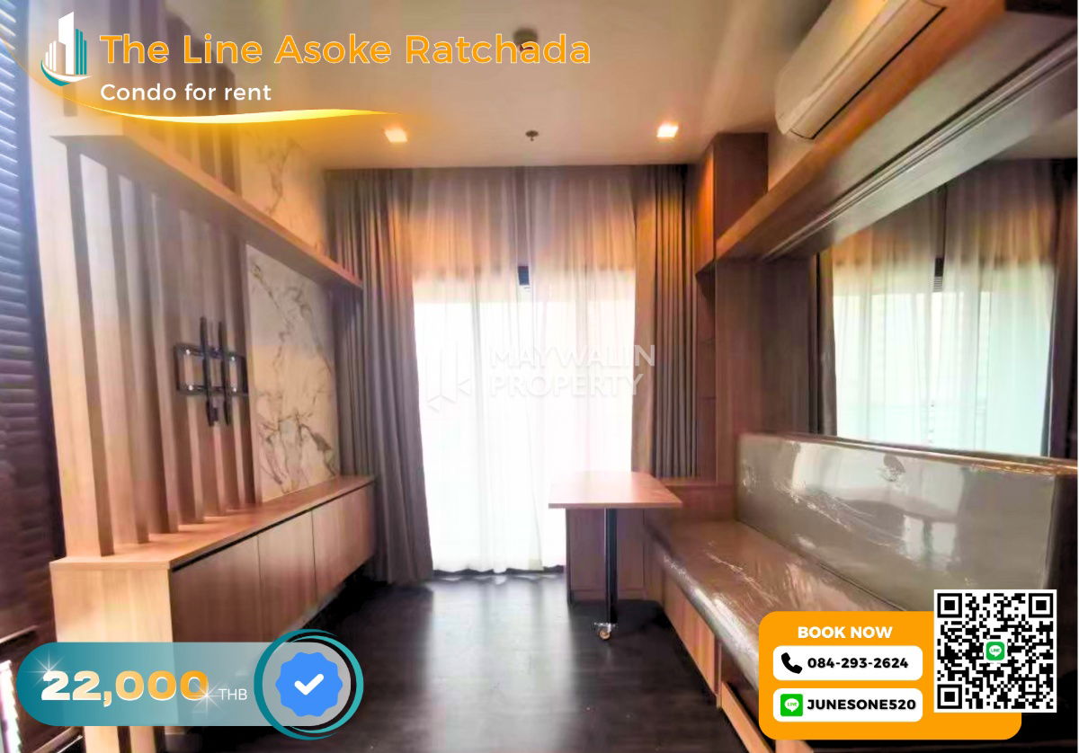 รูป 🏙 ให้เช่า The Line Asoke Ratchada | 1 Bed 1 Bath  36sqm| 22,000 บาท 📲 Line ID: 0842932624/Junesone520 - รูปที่ 1/5