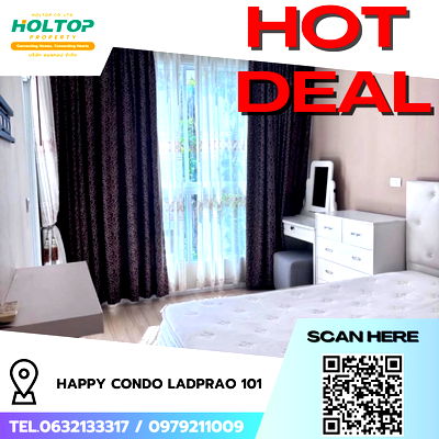 Condos for rent MRT Lat Phrao 101  : #R8233 🎉 161268 Condo for Rent: Happy Condo Ladprao 101