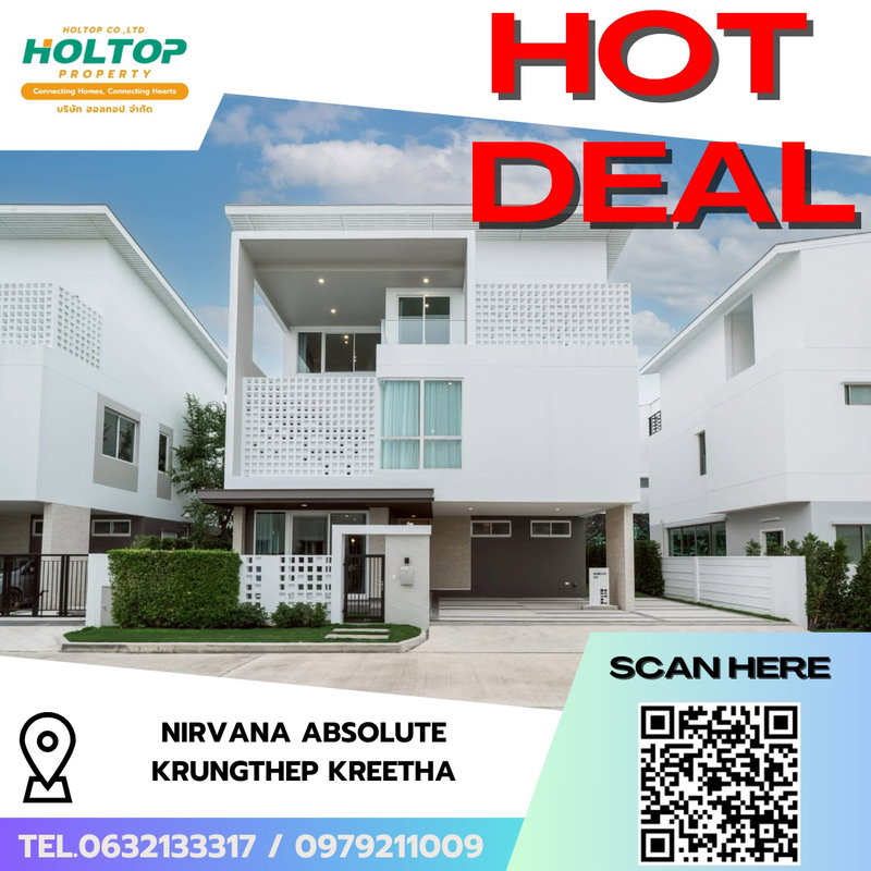 บ้านเดี่ยวให้เช่า : #R8240  🎉 161268 ให้เช่าบ้าน Nirvana ABSOLUTE Krungthep Kreetha