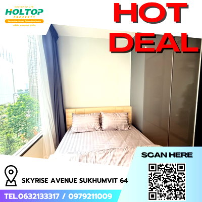 คอนโดให้เช่า : #R8230 🎉 161268 ให้เช่าคอนโด Skyrise Avenue Sukhumvit 64