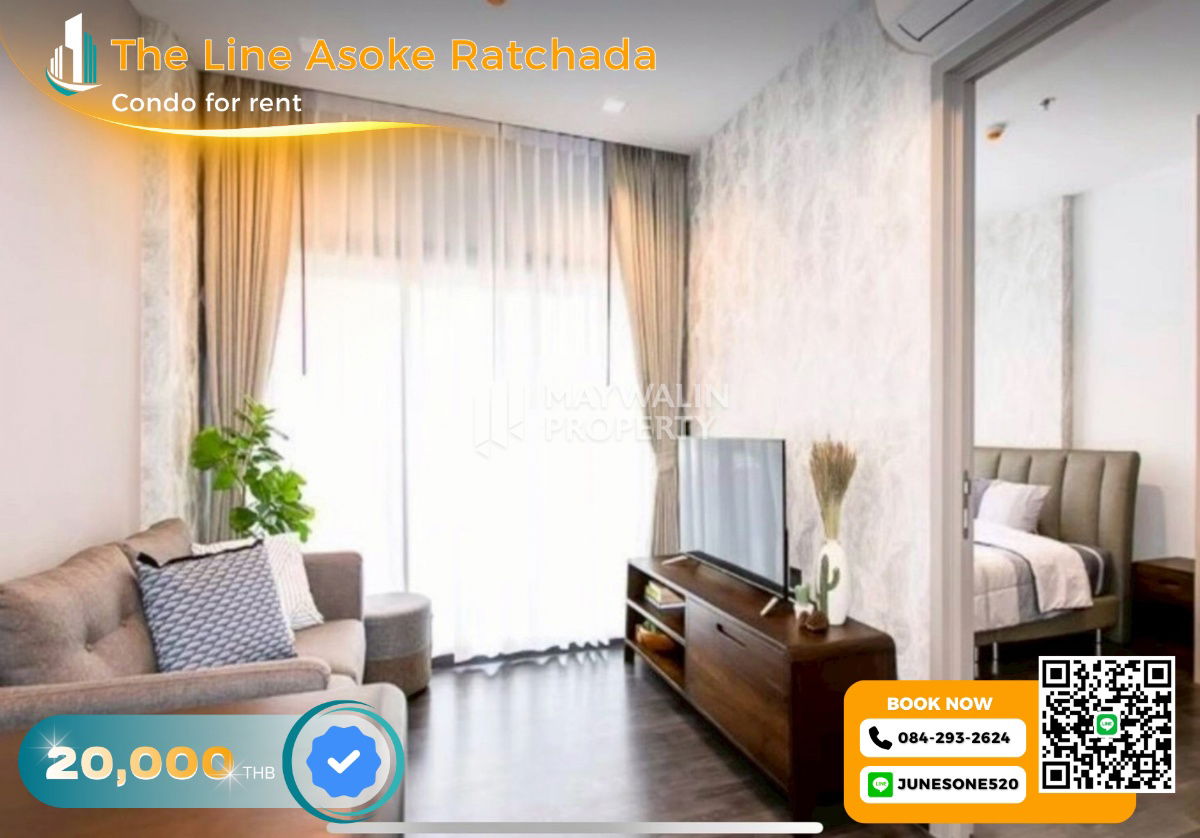 รูป 🏙 ให้เช่า The Line Asoke Ratchada | 1 Bed 1 Bath    | 35 sqm .| 20,000 บาท 📲 Line ID: 0842932624/Junesone520 - รูปที่ 1/6