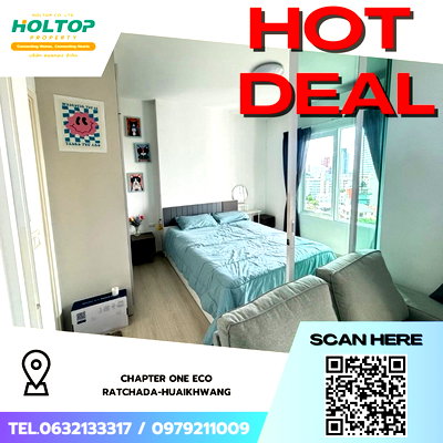 Condos for rent : #Z3659💥 151268 🔥 Condo for Rent: Chapter One Eco Ratchada-HuaiKhwang