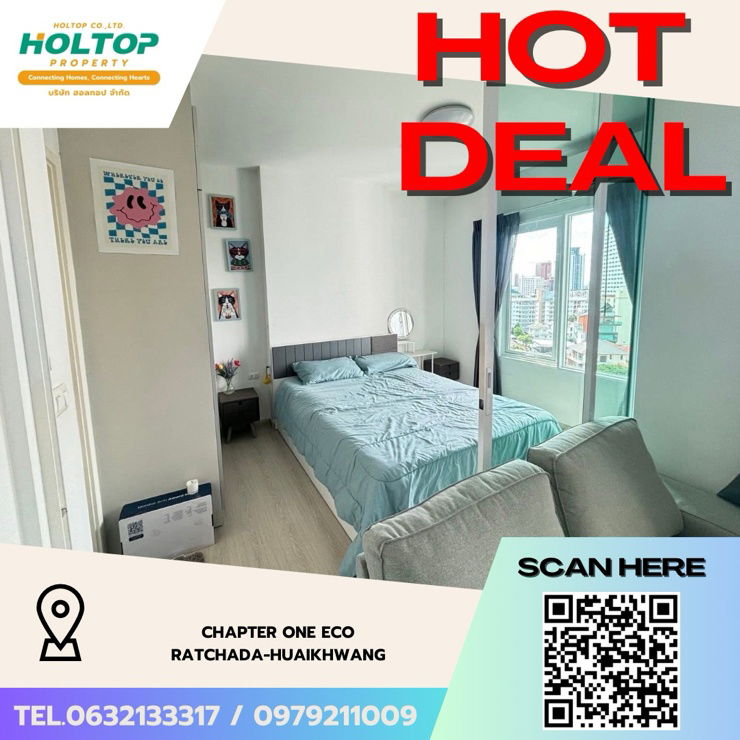 รูป #Z3659💥 151268 🔥ให้เช่าคอนโด Chapter One Eco Ratchada-HuaiKhwang - รูปที่ 1/7