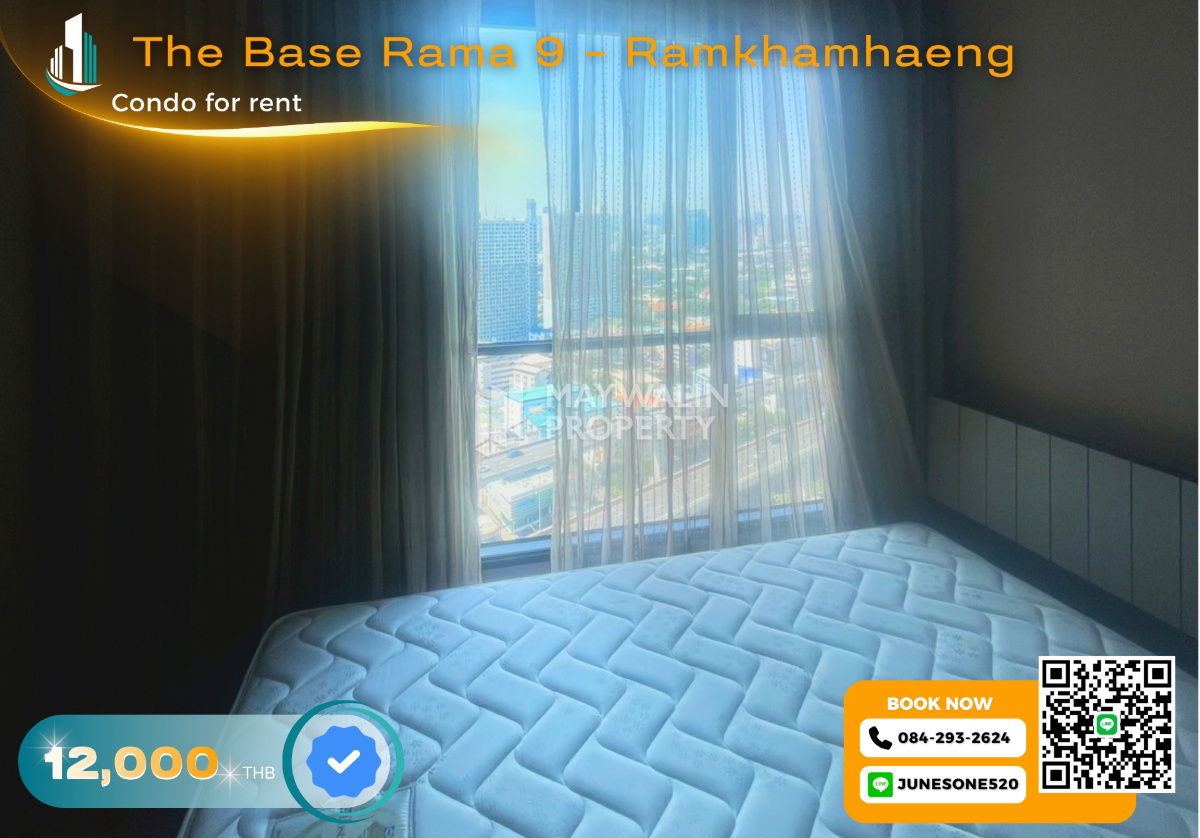 รูป 🏙 ให้เช่า The Base Rama 9 – Ramkhamhaeng | 1 Bed 1 Bath | 29 sqm .| 12,000 บาท 📲 Line ID: 0842932624/Junesone520 - รูปที่ 1/9