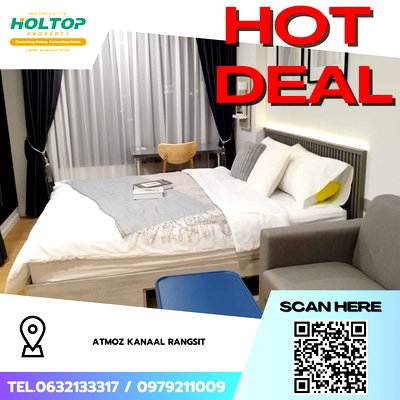 Condos for rent Rangsit Market : #Z3689💥 161268 🔥 Condo for Rent: Atmoz Kanaal Rangsit