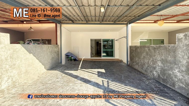 3-bed townhouse for rent, 110 sqm, 18 sq wah, VILLETTE LITE PATTANAKARN 38