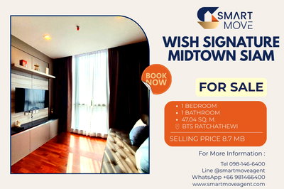 Condos for sale Din Daeng Road : 🔥 Sale with tenant !! high floor 29++, nice view!!🔥 Code C20230211323...Wish Signature Midtown Siam, 1 bed, 1 bath, furnished, Special Deal!!📣