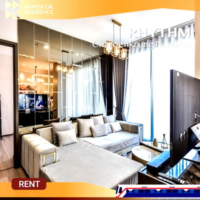 เช่าคอนโด รร.นานาชาติโชรส์เบอรี่  :  RHYTHM Charoenkrung Pavillion ⭐ Elegant & Cozy 2-Bedroom 🛌🏻 ใกล้ BTS สะพานตากสิน 