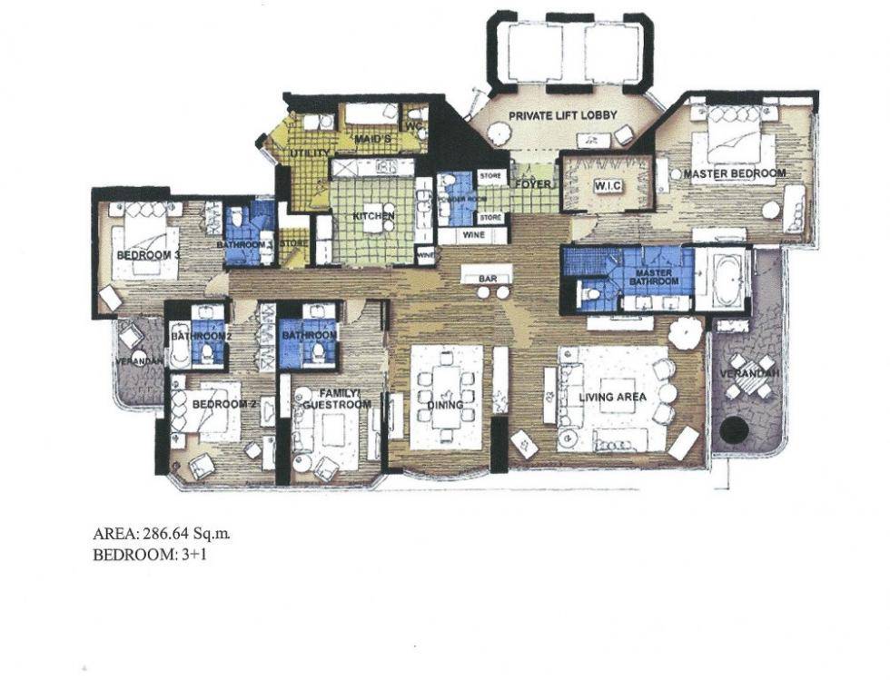 รูป คอนโด 3-ห้องนอน ที่ เดอะ พาร์ค ชิดลม ใกล้ BTS ชิดลม (ID 513208) - รูปที่ 6/6