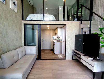 Condos for rent : T111 Condo for rent Origin Plug&Play Nonthaburi Station, Duplex room, size 37 sq.m. Fully furnished, ready to move in immediately.
