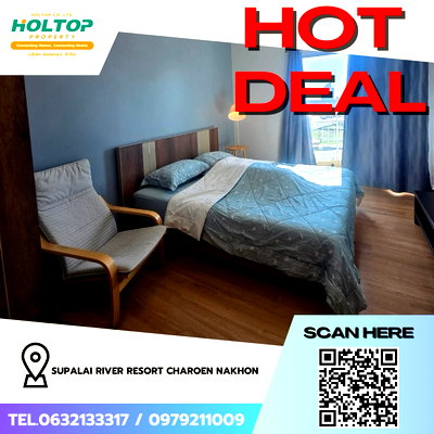 Condos for rent : #Z3698💥 171268 🔥 Condo for Rent: Supalai River Resort Charoen Nakhon