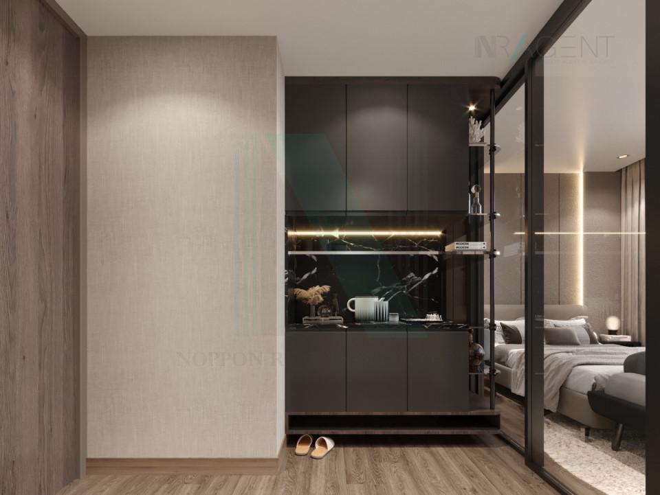 รูป 🚩 ให้เช่าคอนโด โนเบิล อราวน์ สุขุมวิท 33 อาคาร 1 ชั้น 13 สตูดิโอ ขนาด 27.00 ตรม ใกล้ The Em District - รูปที่ 5/8