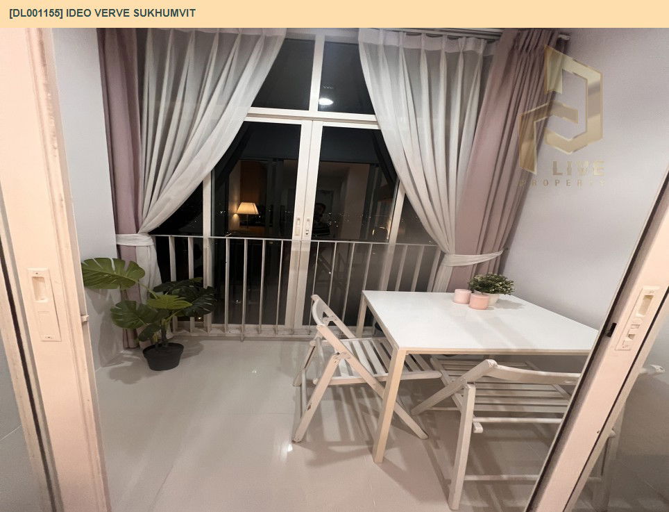 รูป DL001155 ให้เช่าคอนโด ไอดีโอ เวิร์ฟ สุขุมวิท (IDEO Verve Sukhumvit) ใกล้ BTS อ่อนนุช พร้อมเข้าอยู่ โทรด่วน 0800343450 LineID @655ebbvc - รูปที่ 7/7