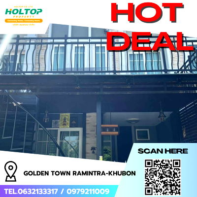 เช่าทาวน์โฮม เขตบางเขน : #R8311 🎉 181268 ให้เช่าบ้าน Golden Town Ramintra-Khubon