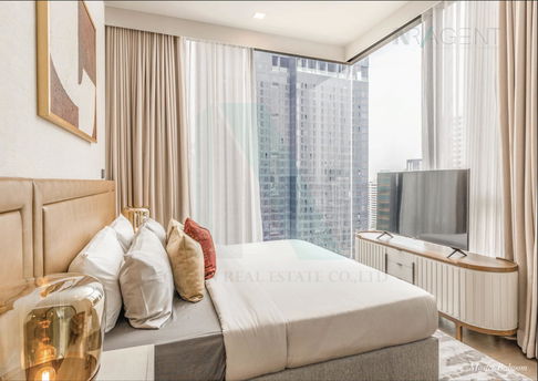 🚩 For Rent Condo CELES ASOKE Building 1, Floor 24,2 bed room, Room size 86 sqm