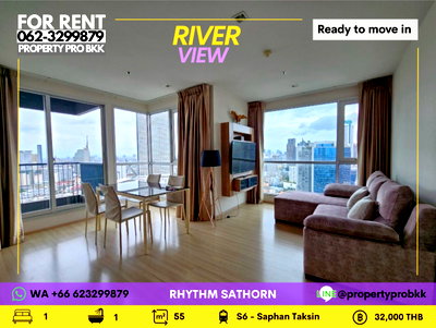 Condos for rent Robinson Bang Rak : For Rent: Spacious 1BR Corner Unit with Panoramic City Views at Rhythm Sathorn | 55 sqm | Near BTS Saphan Taksin
