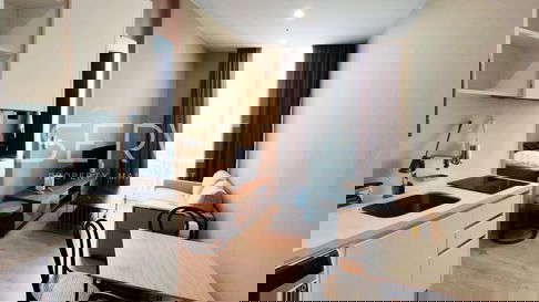 🔥ราคาดี 25K🔥 - ห้องสวย 1 นอน 33.49 ตร.ม. ชั้นสูงมาก 40+ ทำเลดี ใกล้  BTS อโศก & MRT สุขุมวิท 500 ม. ที่คอนโด Noble BE19 / ให้เช่าคอนโด