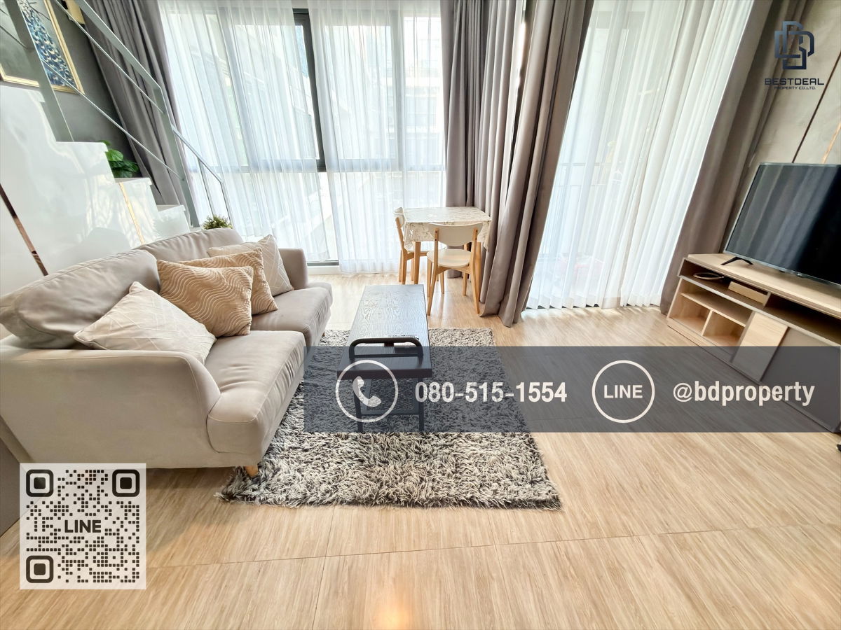 รูป Bestdeal ให้ด่วน!!! Duplex 1 Bed ราคา 23,000 บาท/เดือน เฟอร์นิเจอร์และเครื่องใช้ไฟฟ้าครบ ใกล้MRTและเซ็นทรัลพระราม 9 เพียง 80 ม. - รูปที่ 1/18