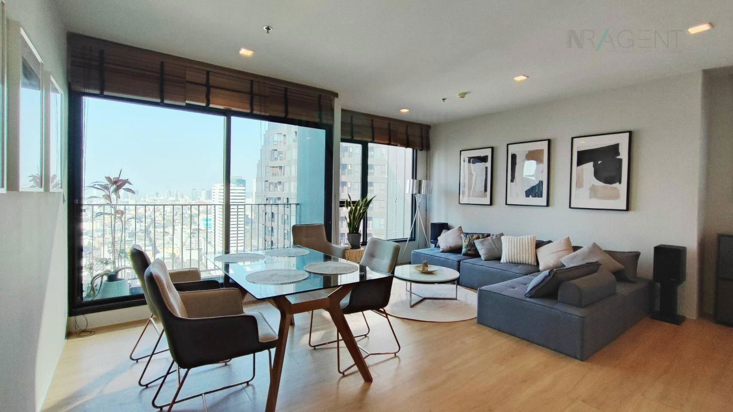 รูป 🚩 ให้เช่าคอนโด ไลฟ์ อโศก-พระราม 9 อาคาร 1 ชั้น 34 1 ห้องนอน ขนาด 58.00 ตรม ใกล้ ตลาดอยู่เจริญ - รูปที่ 3/8