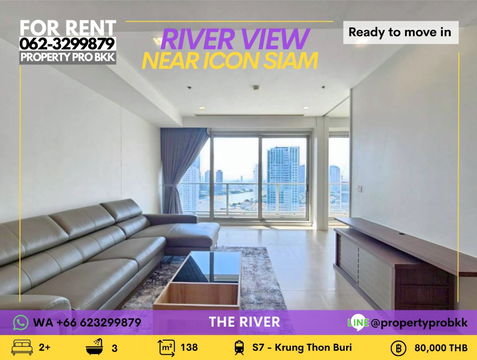 🌍🌊 คอนโดวิวแม่น้ำ พื้นที่กว้าง ใกล้สาทร 2 ห้องนอน + ห้องทำงาน | The River Condominium
