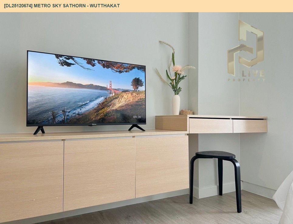 รูป DL25120674 ให้เช่าคอนโด เมโทร สกาย สาทร - วุฒากาศ (Metro Sky Sathorn - Wutthakat) ใกล้ BTS วุฒากาศ พร้อมเข้าอยู่ โทรด่วน 0656133286 LineID @897iyzll - รูปที่ 4/12