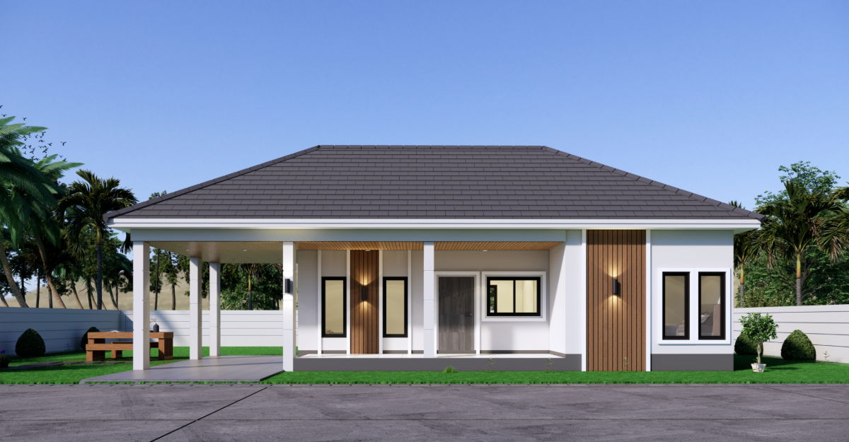 รูป บ้านทำเลใจกลางวาริน ใกล้ถนนหลัก ติดถนนเลี่ยงเมืองไม่ถึง 100 เมตร               - รูปที่ 3/4