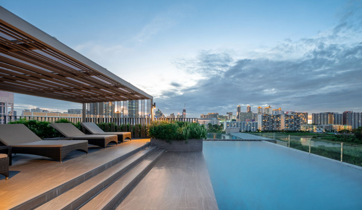 รูป ให้เช่า ลอยด์ ศูนย์วิจัย-ทองหล่อ LLOYD Soonvijai-Thonglor 🌈ติด รพ.กรุงเทพ  ✅  (ห้องมุม มีความเป็นส่วนตัวสูง) ทำเป็น 2 ห้องนอนได้  - รูปที่ 13/13