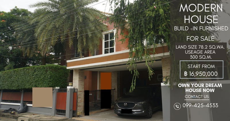 ขายบ้านเดี่ยว : 🏡บ้านสวยสังคมดี หลังบ้านติดสวนวิวดี ตกแต่งสวย 78.2 ตร.ว. 📍โครงการ : เพอร์เฟคเพลส สุขุมวิท77-สุวรรณภูมิ (Perfect Place Sukhumvit77-Suvarnabhumi) 