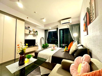 Condos for rent : 📍 For Rent! IDEO Rama 9–Asoke | Brand New Studio Unit, High Floor (25th), Makkasan Park View, Near MRT Rama 9