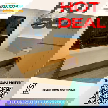 #Z3758💥 211268 🔥ให้เช่าคอนโด Regent Home Wutthakat
