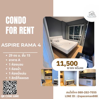 รูปภาพ 😊🏢 Condo for rent: Aspire Rama 4, ready to move in. 🚄 Only 800 meters from BTS Ekkamai.