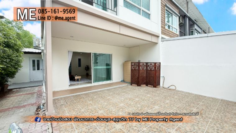 3-bed townhouse for rent, 135 sqm, 28 sq wah, VILLETTE LITE PATTANAKARN 38
