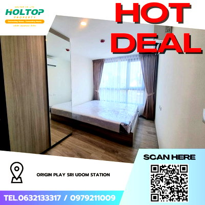 Condos for rent MRT Si Udom : #Z3785💥 221268 🔥Condo for Rent: Origin Play Sri Udom Station