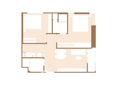 Condos for sale BTS On Nut : 2-BR Condo at ASPIRE Onnut Station near BTS On Nut (ID 2396392)
