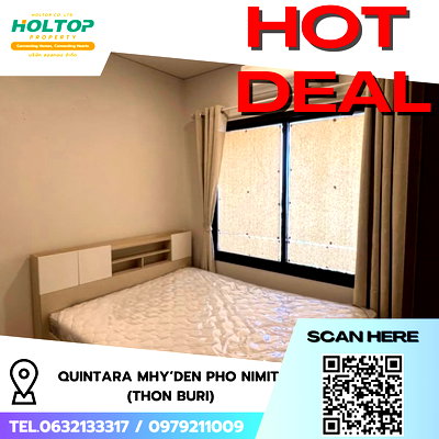 Condos for rent : #R8350 🎉 221268 Condo for Rent: QUINTARA MHy’DEN PHO NIMIT (Thon Buri)