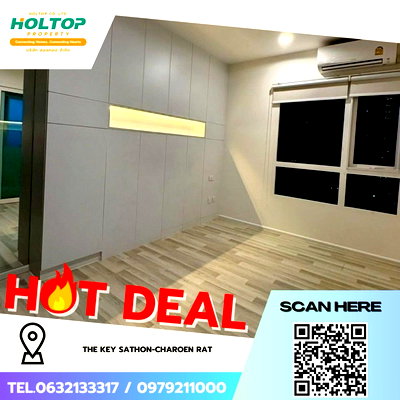 ขายคอนโด : #Z3789💥 221268 🔥 ขายคอนโด The Key Sathon-Charoen Rat
