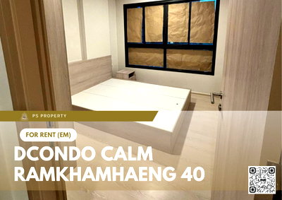 Condos for rent : For Rent ✨ dcondo Calm Ramkhamhaeng 40 ✨ Fully furnished with appliances. Near MRT Orange Line.
