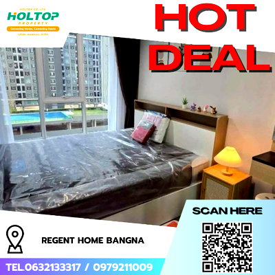 คอนโดให้เช่า : #R8336  🎉 221268 ให้เช่าคอนโด Regent Home Bangna 