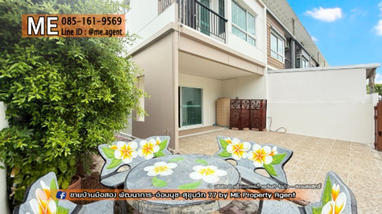 3-bed townhouse for rent, 135 sqm, 28 sq wah, VILLETTE LITE PATTANAKARN 38