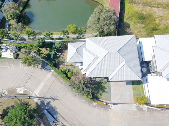 รูป บ้านเดี่ยว บ้านฟ้ากรีนเนอรี่ทิวา ปิ่นเกล้า-สาย 5 แปลงมุม หน้าสวน - รูปที่ 11/13