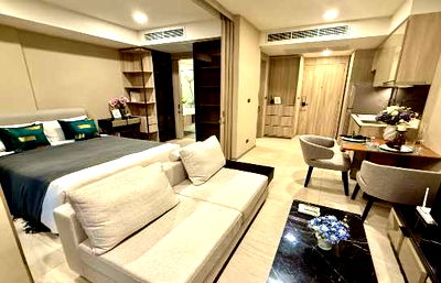 คอนโดให้เช่า : ให้ เช่า คอนโด Fynn Sukhumvit 31 (ฟินน์ สุขุมวิท 31)37ตรม 1 นอน 1 น้ำ ชั้น 1 จอดรถได้ 1 คัน ไม่รับสัตว์