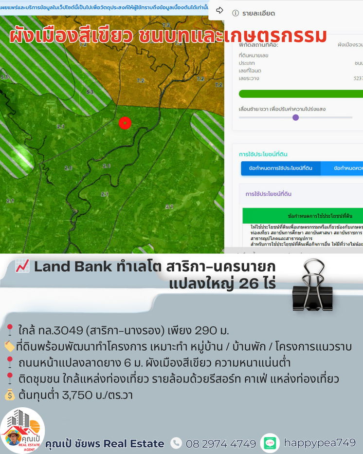 รูป 🔥 Developer ต้องรีบดู! ที่ดินจัดสรร 26 ไร่ ใกล้ถนนใหญ่เพียง 290 ม. ต้นทุน ไร่ละ 1.5 ล้าน — ทำโครงการได้จริง เห็นกำไรชัด 📈 - รูปที่ 17/19