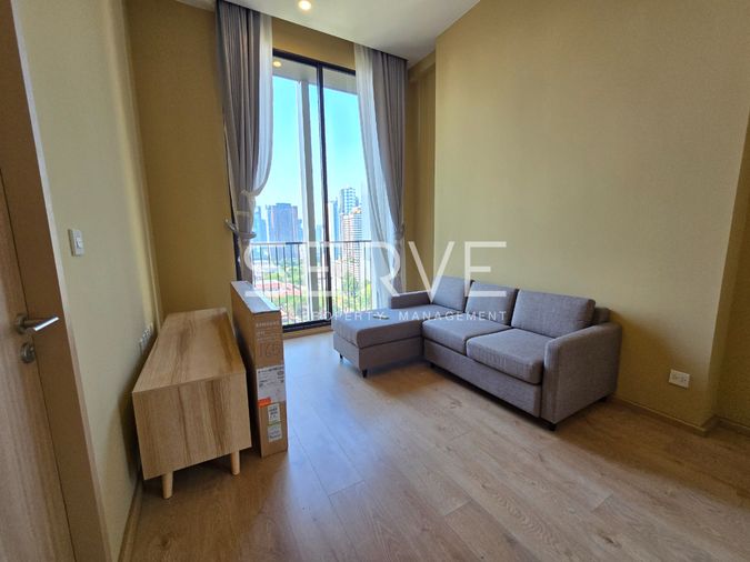 🔥ราคาดีๆ 30K🔥 - ห้องมุม 1 นอน 46.28 ตร.ม. ชั้นสูง 15+ คอนโดใจกลางอโศก ทำเลดี BTS อโศก & MRT สุขุมวิท 550 ม. ที่คอนโด Noble BE19 / ให้เช่าคอนโด