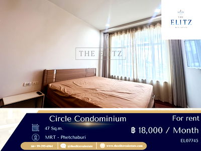 คอนโดให้เช่า : ✨ ทำเลเพชรบุรีตัดใหม่ Circle Condominium ใกล้ทางด่วน ตอบโจทย์คนทำงานใจกลางเมือง 💕