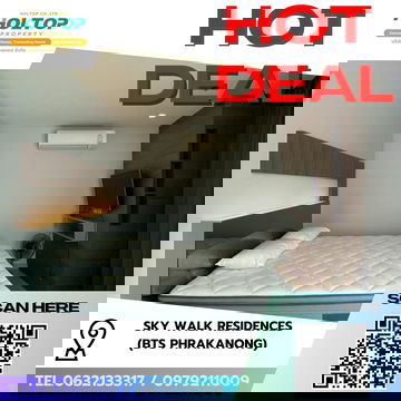 #R8406  🎉 231268 ให้เช่าคอนโด Sky Walk Residences (BTS Phrakanong)
