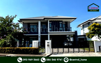 ขายบ้านเดี่ยว : บ้านเดี่ยว บ้านฟ้ากรีนเนอรี่ทิวา ปิ่นเกล้า-สาย 5 แปลงมุม หน้าสวน