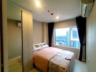 Condos for rent : Large room for rent, 35 sq m., Aspire Erawan, 27th floor, beautiful view, fully furnished, 10,000 baht/month (PFD-07720)