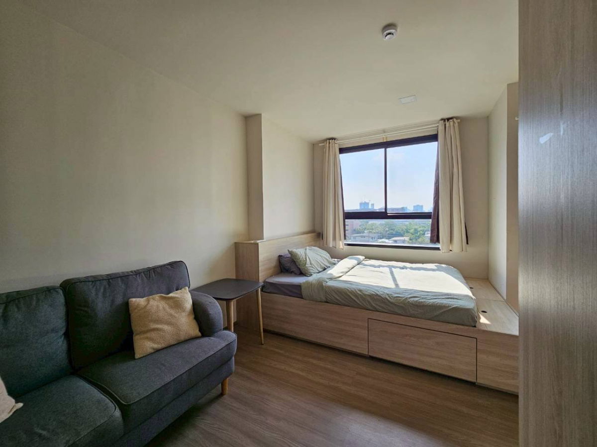 รูป 📌 ให้เช่า The Muve Ram 22 ห้องมุม ชั้น 5 ขนาด 25.5 ตร.ม. บิ้วอินทั้งห้อง วิวโล่งไม่บล็อค 🗓 พร้อมเข้าอยู่ 1 ม.ค. 2569 - รูปที่ 1/9