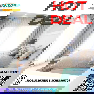 #R8393 🎉 231268 ให้เช่าคอนโด Noble Refine Sukhumvit26